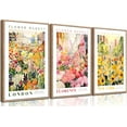 thumbnail image 1 of Flower Market Color Botanical Canvas Wall Art Colorful Wildflower Sunflower Wall Decor Pictures Pink Floral Travel Posters Prints for Kitchen Bathroom Living Room Bedroom Decoration Unframed, 1 of 6
