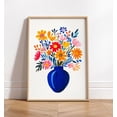 thumbnail image 1 of Flower Market Colorful Maximalist Wall Art, Unframed Canvas 12x16in, 1 of 4