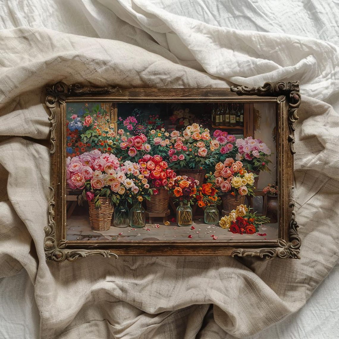 Flower Market Cottagecore Wall Art For Spring Cottagecore Spring Wall ...