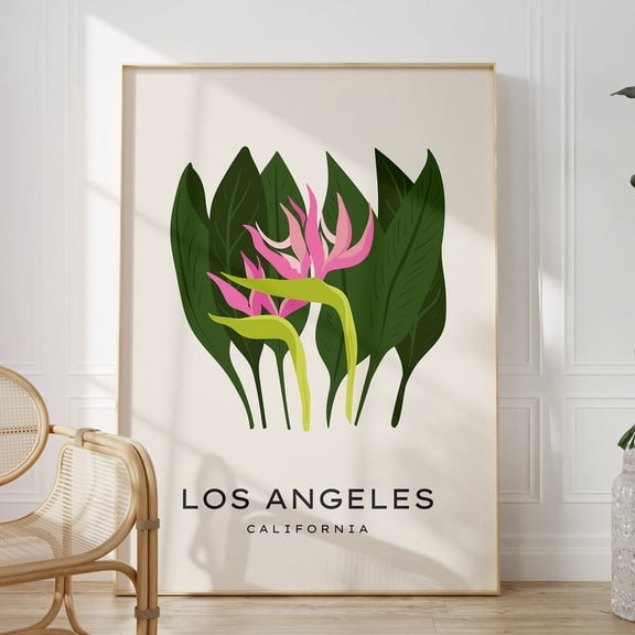 Flower Market Los Angeles Print La California Print Flower Market California Wall Art Decor Flower Market Poster Floral Wall Art Prints Art
