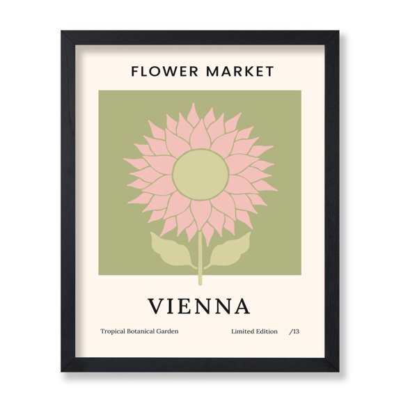 Flower Market Poster Vienna Print Boho Art Modern Art Trendy Art Chic Living Room Flower Shop Wall Decor