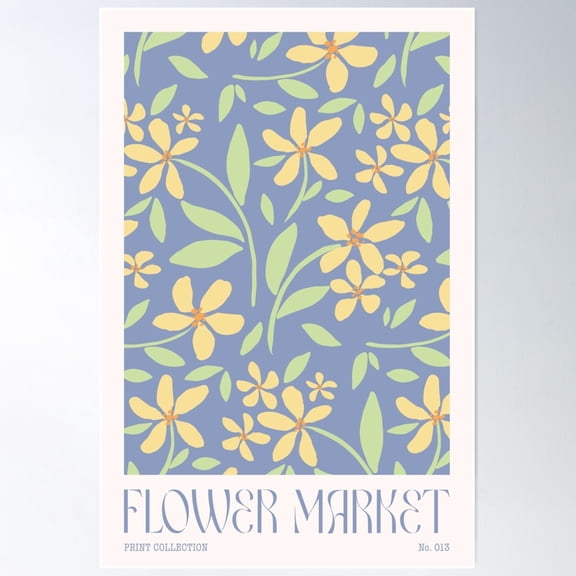 Flower Market Print - No. 013 - Periwinkle Poster Wall Art, Modern Wall Decor For Living Room Bedroom, 16x24 UNFRAMED