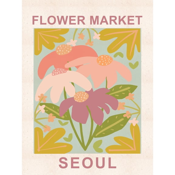 Art.com Flower Market Seoul Art Print, 18" x 24"