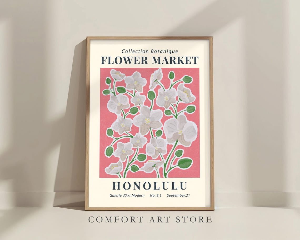 Spring Plant Clips Flower Market Spring Floral Botanical Gallery Museum Exhibition Poster ...