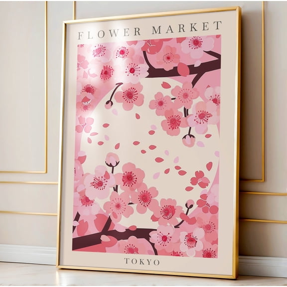 Flower Market Tokyo Print, Flower Market Poster, Wildflower Wall Art, Living Room Print, Bedroom Wall Decor, Modern Floral Art, Wall Art, Modern Wall Decor, 8x12 UNFRAMED