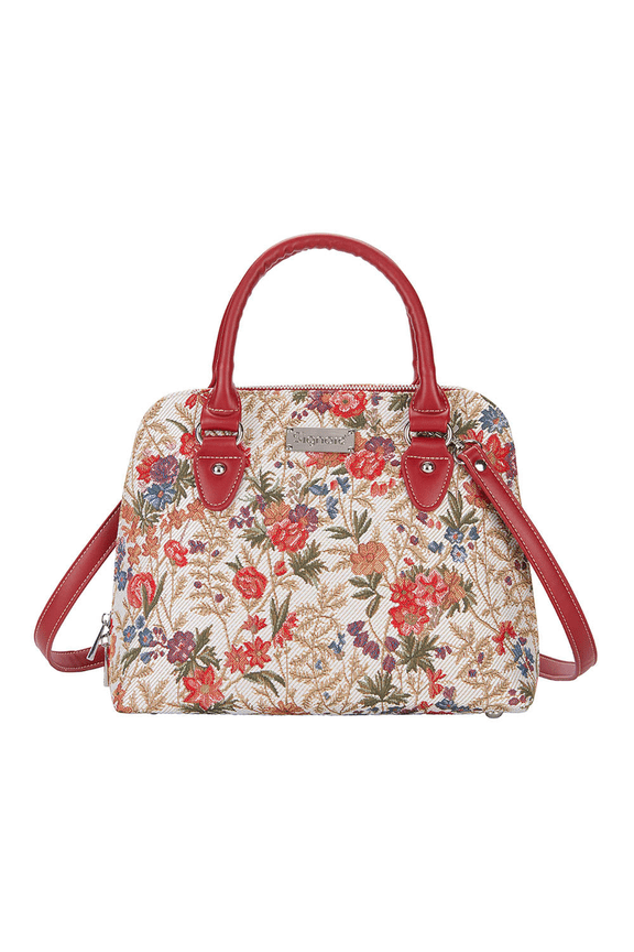 Flower Meadow Convertible Top Handle Purse Bag