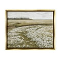 thumbnail image 1 of Flower Meadow Landscape Landscape Painting Metallic Gold Framed Art Print Wall Art, 1 of 6