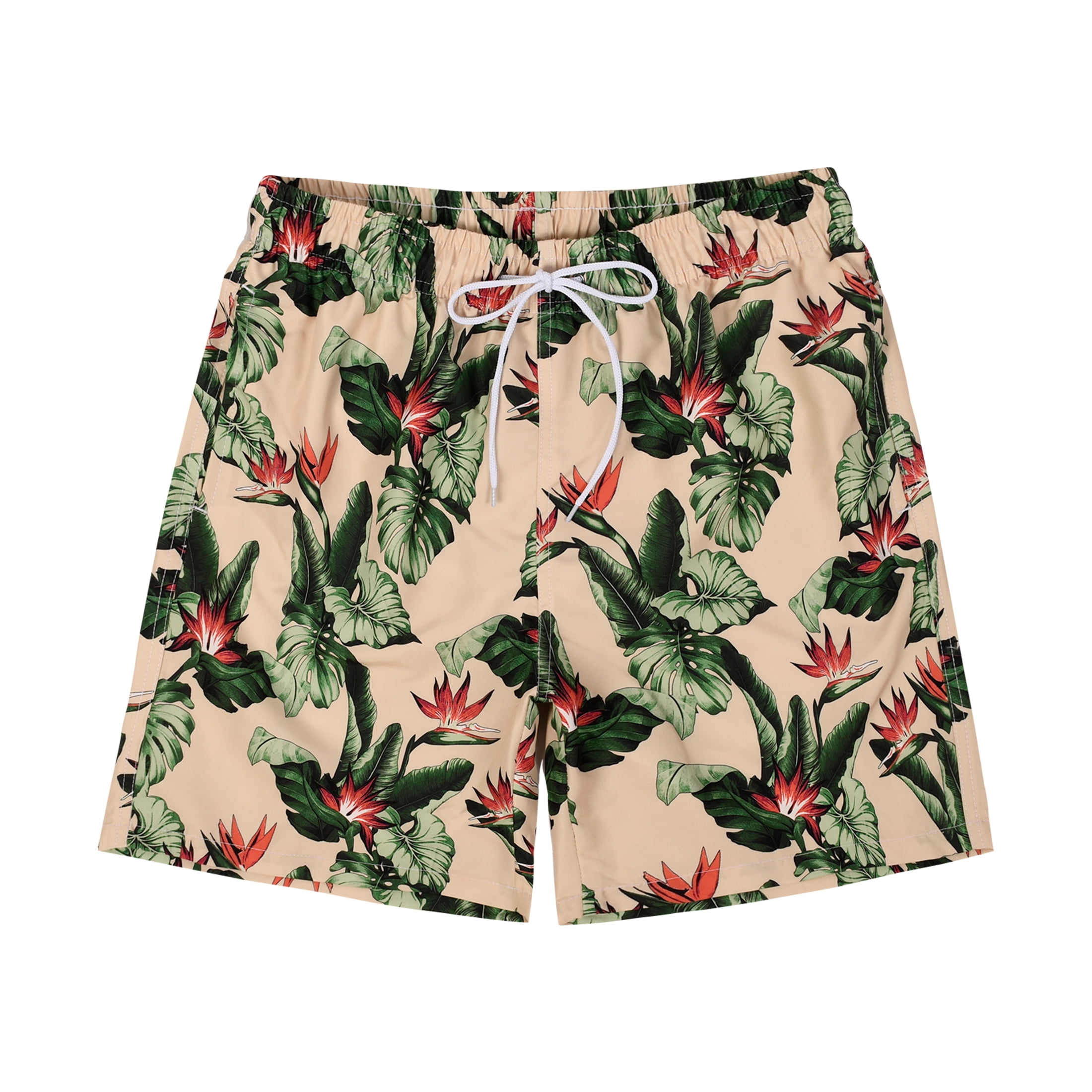 Flower Mens Swim Trunks Funny Lightweight Bathing Suits 5 Inch Board