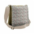thumbnail image 1 of Flower Messenger Bag, Blossoms and Dragonflies, Unisex Cross-body, by Ambesonne, 1 of 2
