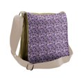 thumbnail image 1 of Flower Messenger Bag, Lavender Branches and Rounds, Unisex Cross-body, by Ambesonne, 1 of 2