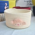 thumbnail image 1 of Flower Mini Woven Basket Round Cotton Rope Basket Small Storage Basket Storage Case,K,Cotton, 1 of 2
