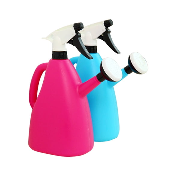 Flower Mister Watering Pot with Adjustable Spray and Hand Pressure Rosy Plastic Material