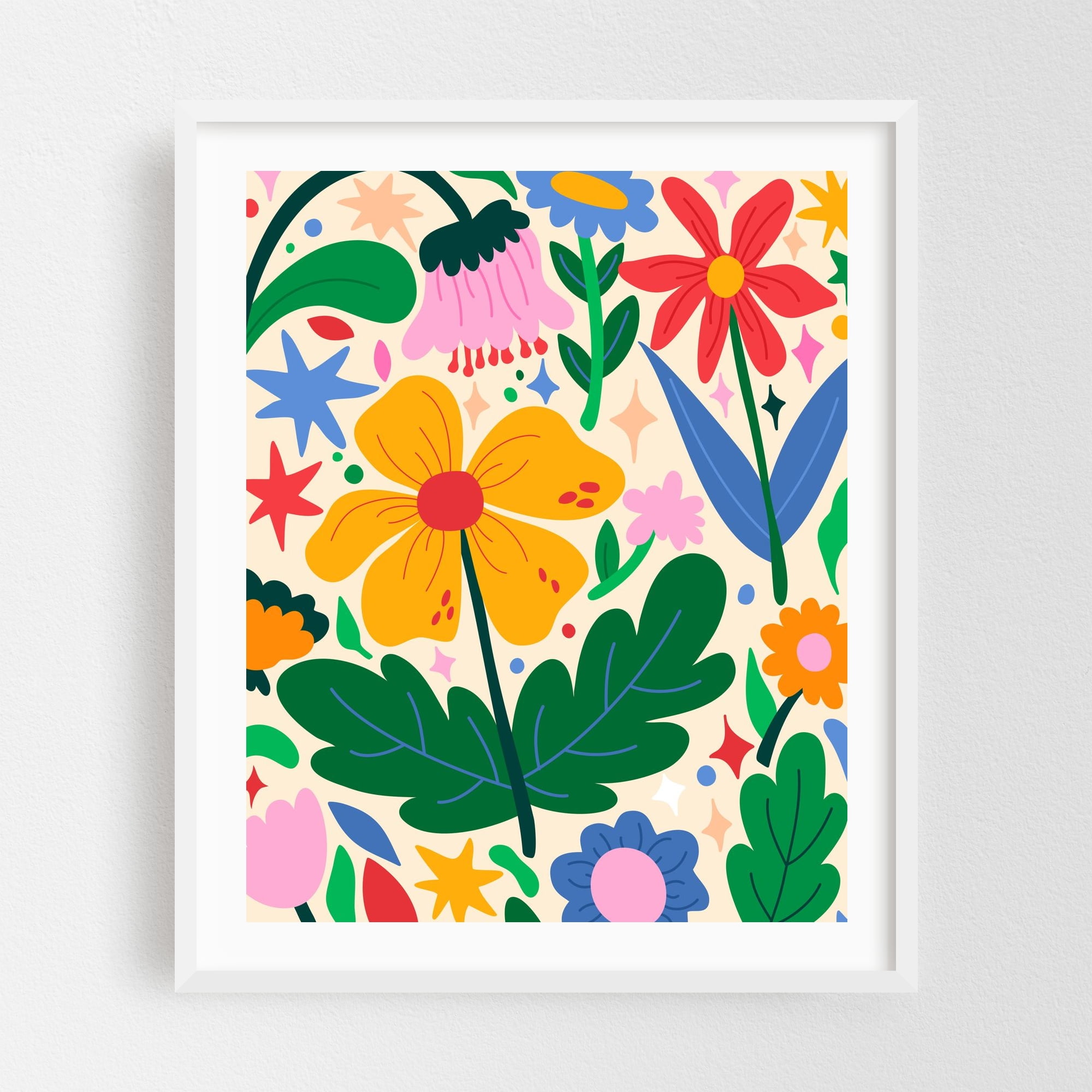 Flower Mixtape - India Illustration Floral Flowers Pattern Modern