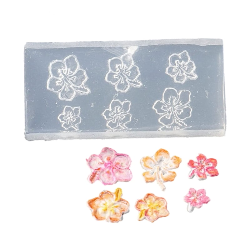 Flower Molds Nail Art Silicone Molds Stencils Manicure Template ...