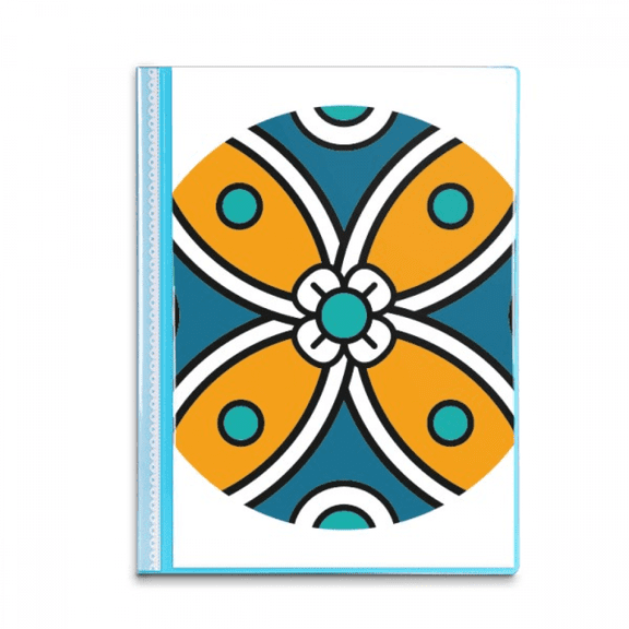 Flower Morocco Style Pattern Book Sheet Protectors Portfolio Binder Folder