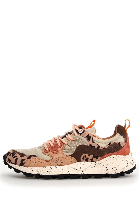 Leopard Print Sneakers With Speckled Sole Multicolor (Women's)