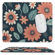Flower Mouse Pad 9.8x11.8, Cute Funny Mousepad for Working Computer Laptop Gaming, Stitched Edge Non-Slip Rubber Base, Home Office Decor Desk Accessories,Gift for Women