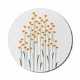 thumbnail image 1 of Flower Mouse Pad for Computers, Hand Drawn Style Yellow Daisies Like Flowers with Black Lines and Leaves Print, Round Non-Slip Thick Rubber Modern Mousepad, 8" Round, Yellow and Black, by Ambesonne, 1 of 2