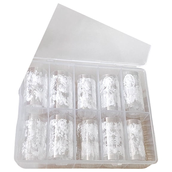 Flower Nails Art Foil Transfer Stickers Decals Floral Designs,Acrylic Nails Supplies for Fingernails Toenails Decoration