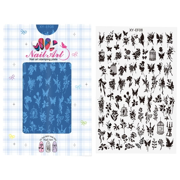 Flower Nails Art Stamping Plates Nails Images Plates Nails Art Stamping Temeplates Manicure Nails Art Tool for Womens