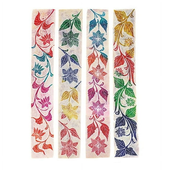 Flower Natural Soap Stone Incense Burners Pack of 4 Assorted Designs