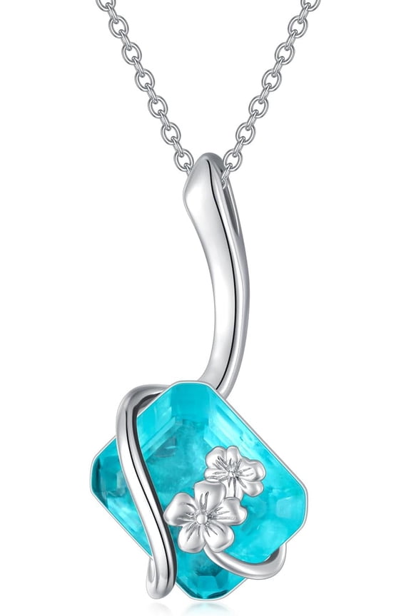 Flower Necklace for Women Mother S925 Sterling Silver Rose Lily Daisy Lotus Tulips Flower Necklaces Jewelry for Christmas Birthday