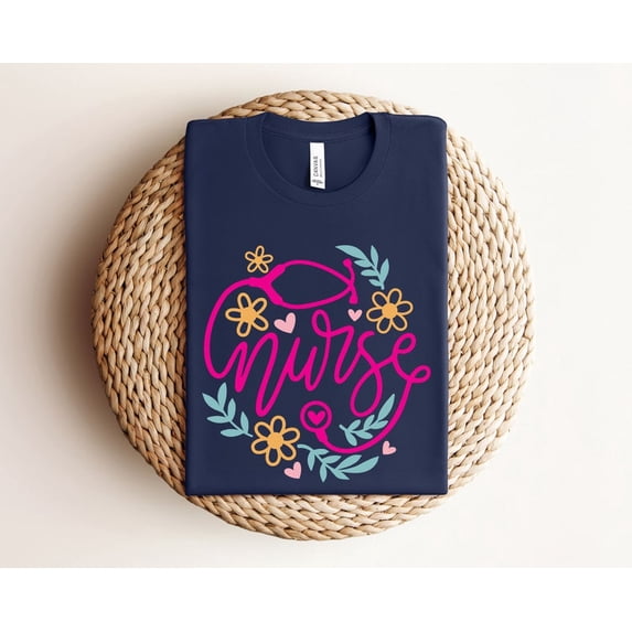 Flower Nurse Shirt, School Nurse Shirt, Nurse Shirt, School Nurse Gift, Nurse Leopard, School Nurse Tee, Nurse Appreciation, Gift For Nurse