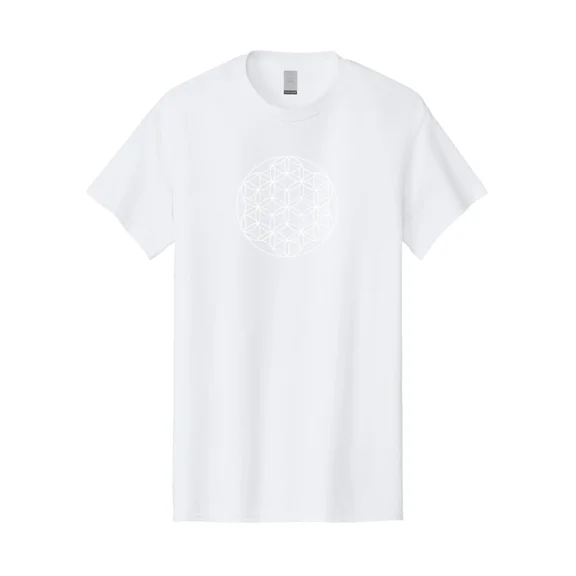 Flower-Of-Life-1 Mens Graphic Tee, 100% Cotton, Casual Summer Wear