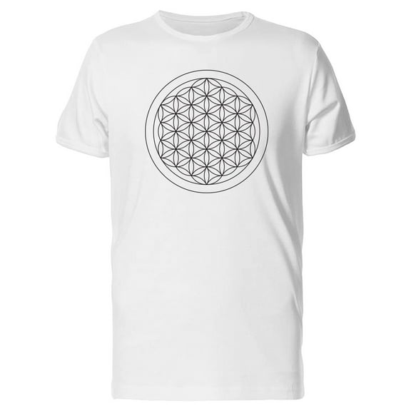 Flower Of Life Black Outline T-Shirt Men -Image by Shutterstock, Male x-Large