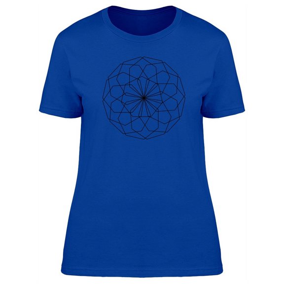 Flower Of Life Mandala Line Art T-Shirt Women -Image by Shutterstock, Female XX-Large