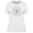 thumbnail image 1 of Flower Of Life Mandala Line Art T-Shirt Women -Image by Shutterstock, Female x-Large, 1 of 2