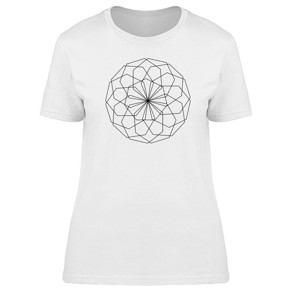 Flower Of Life Mandala Line Art T-Shirt Women -Image by Shutterstock, Female x-Large