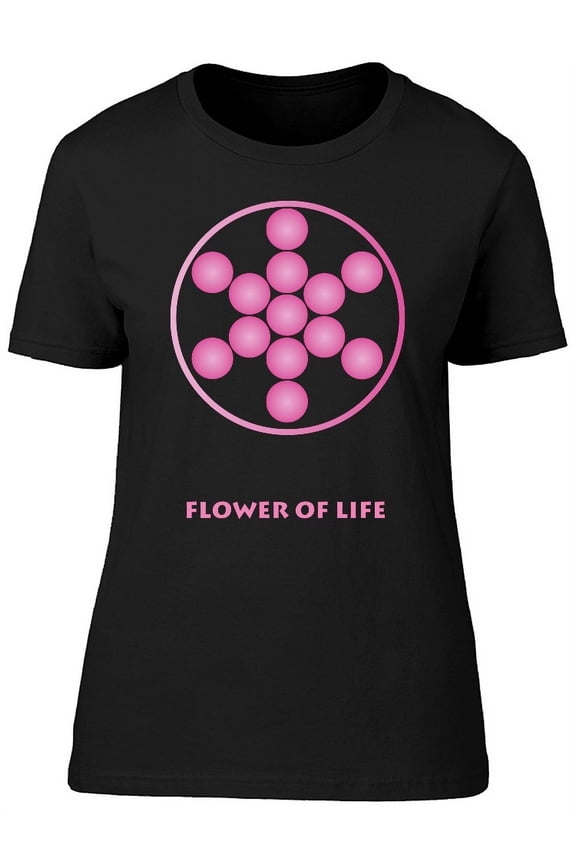 Flower Of Life Pink T-Shirt Women -Image by Shutterstock, Female Medium