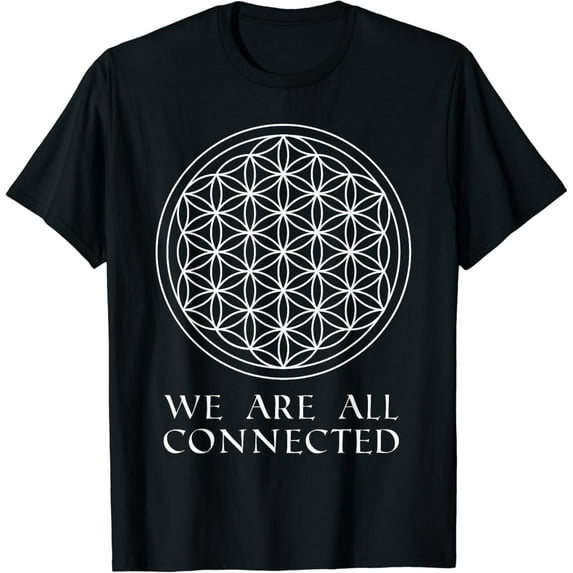 Flower Of Life We Are All Connected Collective Consciousness T-Shirt mens t shirt,black,women,funny,misfits,men,journey