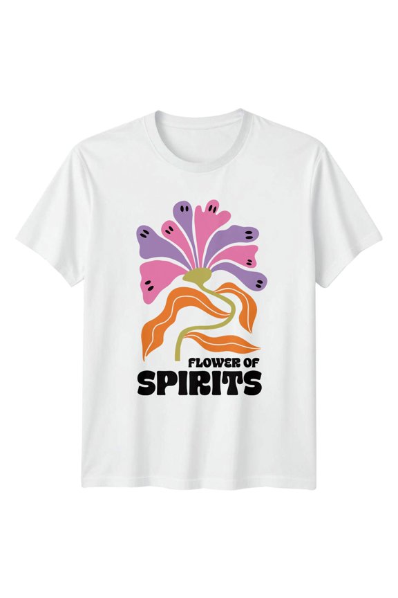 Flower Of Spirits Floral Nature Mens T-Shirt Womens Tee Graphic Unisex Tee All Size S-5XL