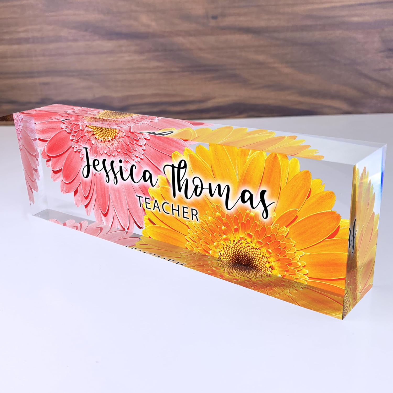 Flower Office Sign, Sign Plaque, Executive Name Plate, Desk Name Plate ...