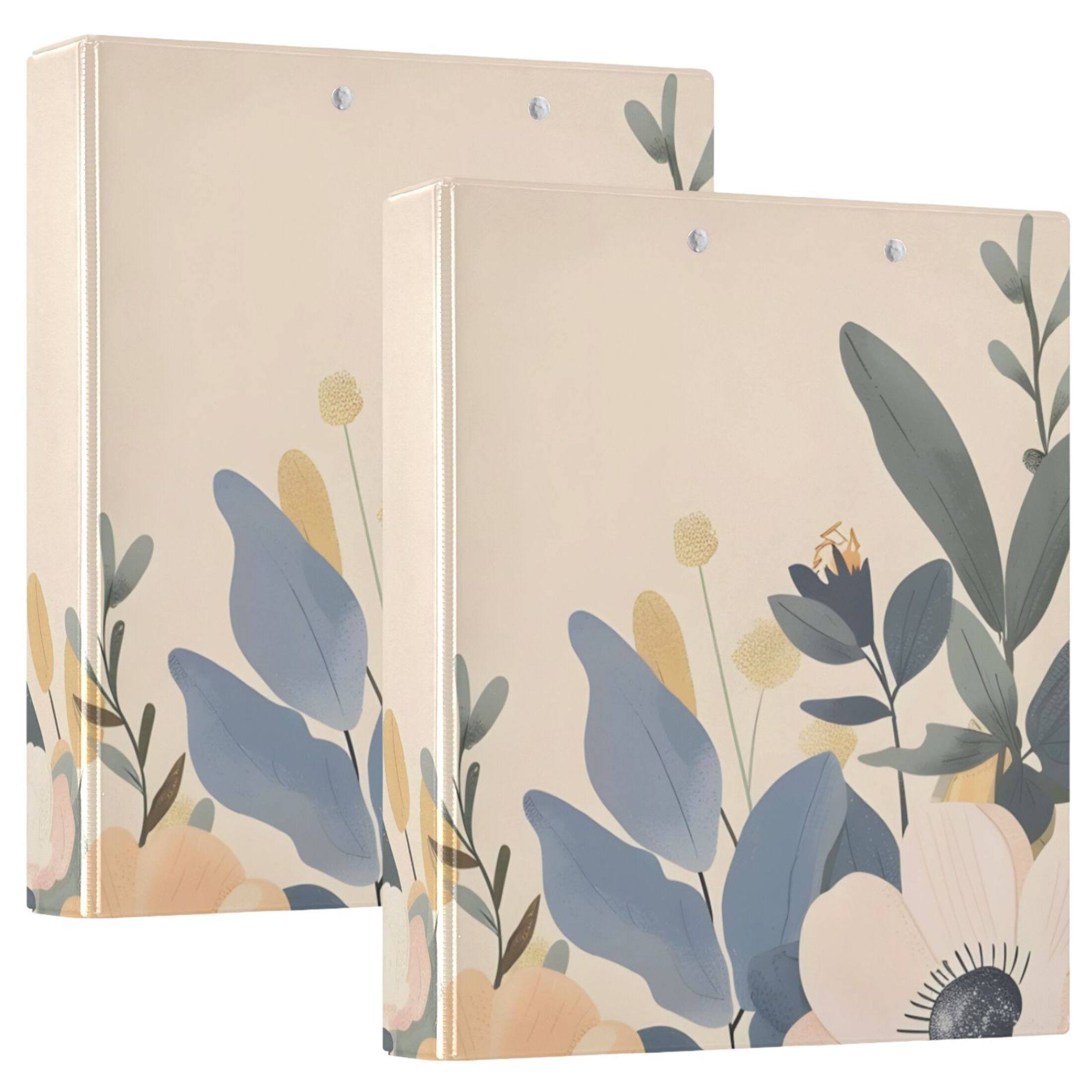 Flower Oil Paint Hardcover 3 Ring Binder 1.5 inch Round Rings with