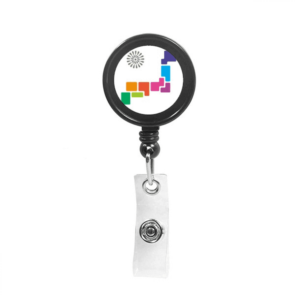 Flower Opening Hierarchy Map Japan Retractable Keychain Badge Holder ID Badge