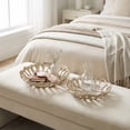 thumbnail image 1 of Flower Openwork Decorative Bowls - Stylish Coffee Table, Centerpiece Table Display, and Kitchen Counter Accent - Use as Trinket Dish, Candy Bowl, or Modern Home Decor Accents - Set of 2, 3", Gold, 1 of 11