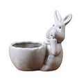 Flower Outdoor Easter Rabbit Mini Ceramic Succulent Pots Thumb Flower
