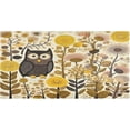 thumbnail image 1 of Flower Owl Area Rug, Anti Fatigue Large Floor Mat, Soft Absorbent Washable Plush Carpet with Non-Slip Rubber Back for Entryway, Bedroom, Sink, Kitchen, Bathroom, 39"x 20", 1 of 7