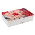 thumbnail image 1 of Flower PU Leather Necklace Organizer with Removable Compartment, Earring Holder, and Decorative Box - Portable Storage Case, 1 of 6