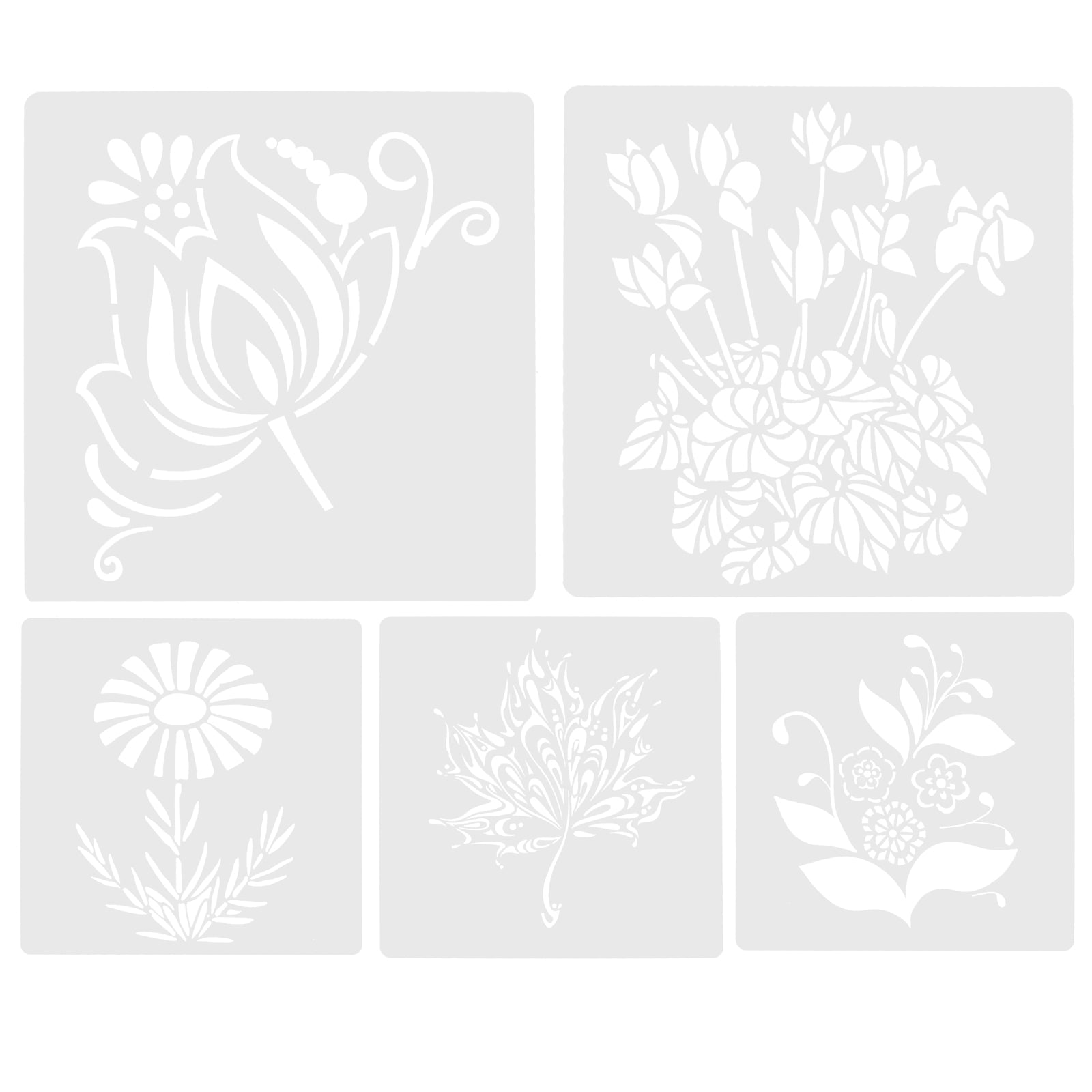 Flower Painting Stencil DIY Stencils Decor for Art Canvas Welcome on ...