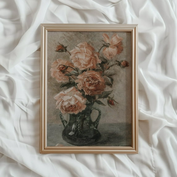 Flower Painting | Vintage PRINTABLE Art | Still Life Roses Art Print ...