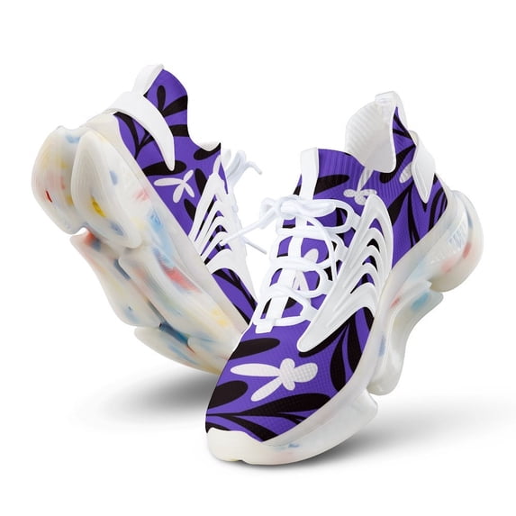 Flower Painting Walking Shoes for Men Woman Lightweight Tennis Fashion Elastic Sports Shoes Cushion Basketball Shoes