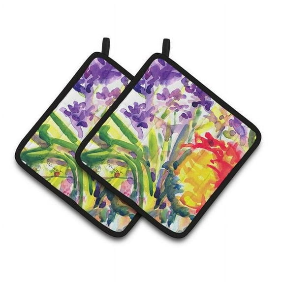 Flower Pair of Pot Holders