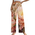 thumbnail image 1 of Flower Pajama Pants Comfortable Elastic Waist Pajamas Fashion Sleepwear Bottoms Plus Size Homewear, 1 of 6