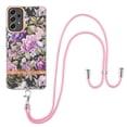 thumbnail image 1 of Flower Pattern Case for Samsung Galaxy A73 5G, Detachable Shoulder Strap Lanyard Crossbody Slim Lightweight Floral Cover with Soft Silicone Shockproof Drop Resistant Case,F, 1 of 7