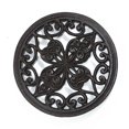 thumbnail image 1 of Flower Pattern Cast Iron Trivet Heat Resistant Coaster Dining Table Accessories, 1 of 8