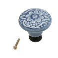 thumbnail image 1 of Flower Pattern Drawer Pulls - Round, Anti-Fall Off, Sturdy Ceramic Handles for Drawers, 1 of 8